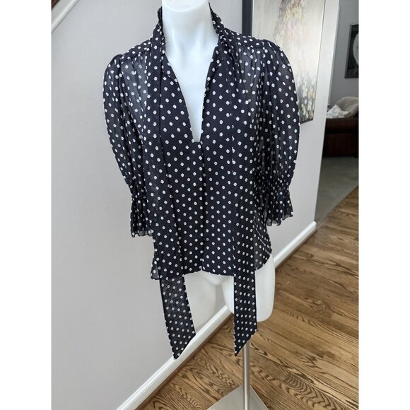 Alexis Calixte Top Black Embroidered Dot XS - Picture 8 of 8